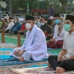 Gubernur Kalbar, Sutarmidji saat melaksanakan Salat Idul Adha 1441 Hijriah di Masjid Raya Mujahidin Pontianak