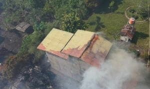1 rumah dan 1 bangunan walet di Kubu Raya hangus terbakar akibat karhutla