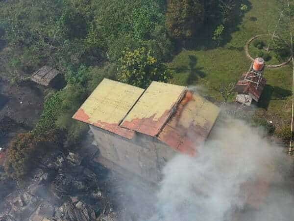 1 rumah dan 1 bangunan walet di Kubu Raya hangus terbakar akibat karhutla