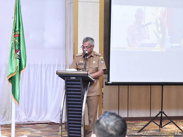 Bupati Ketapang Martin Rantan memberikan sambutannya dalam Musrenbang RKPD Ketapang tahun 2023