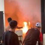 Video Kebakaran Genset di Warkop Coffee Hall, Pengunjung Kocar Kacir