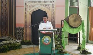 Wakil Wali Kota Pontianak Bahasan membuka MTQ XXX Tingkat Kecamatan Pontianak Utara di Aula Kantor Camat Pontianak Utara, Minggu 6 Maret 2022