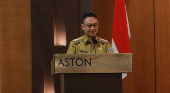 Wali Kota Pontianak Edi Rusdi Kamtono memberikan sambutan pada Musrenbang RKPD Kota Pontianak