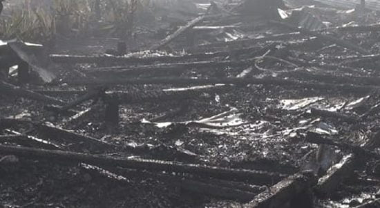 rumah warga di Jalan Wonodadi 2, Kecamatan Sungai Raya, Kabupaten Kubu Raya hangus terbakar hingga rata dengan tanah akibat karhutla