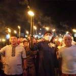 Wakil Bupati Kapuas Hulu Wahyudi Hidayat mengikuti pawai obor suka cita menyambut Ramadan