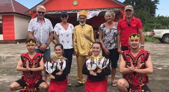 Penyambutan sejumlah peserta West Sumatera Yacht Rally 2022 yang sudah lebih dulu tiba di Ketapang