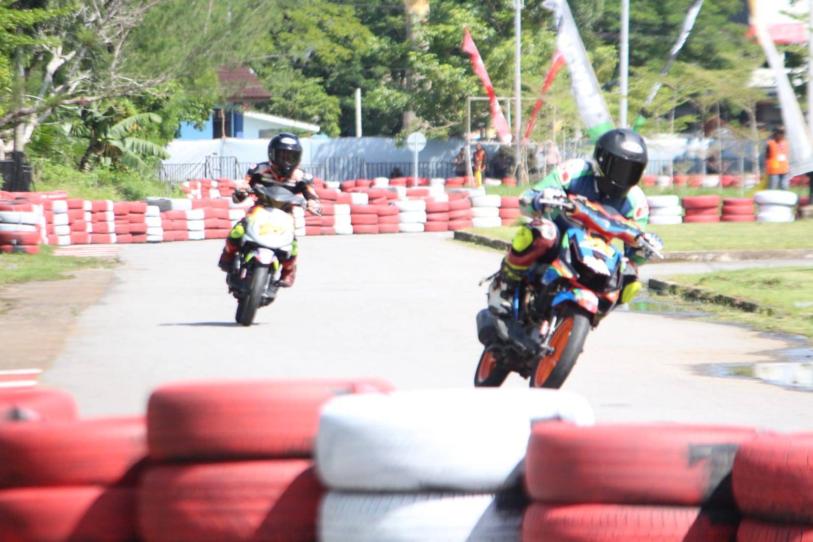 Polda Kalbar gelar lomba road race di lokasi Gelanggang Olahraga Sultan Syarif Abdurrahman (Gor SSA) Pontianak. (Foto: Istimewa)