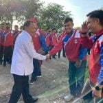 Sekda Kabupaten Kapuas Hulu, Mohd Zaini saat menemui kontingen (rombongan olahragawan) Popda asal Kabupaten Kapuas Hulu, Rabu (29/06/2022). (Foto: Istimewa)