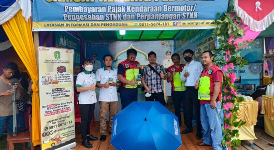 UPT PPD Pontianak Buka Layanan Samsat Keliling, bertepatan dengan event MTQ di Kecamatan Terentang, Kabupaten Kubu Raya. (Foto: Istimewa)