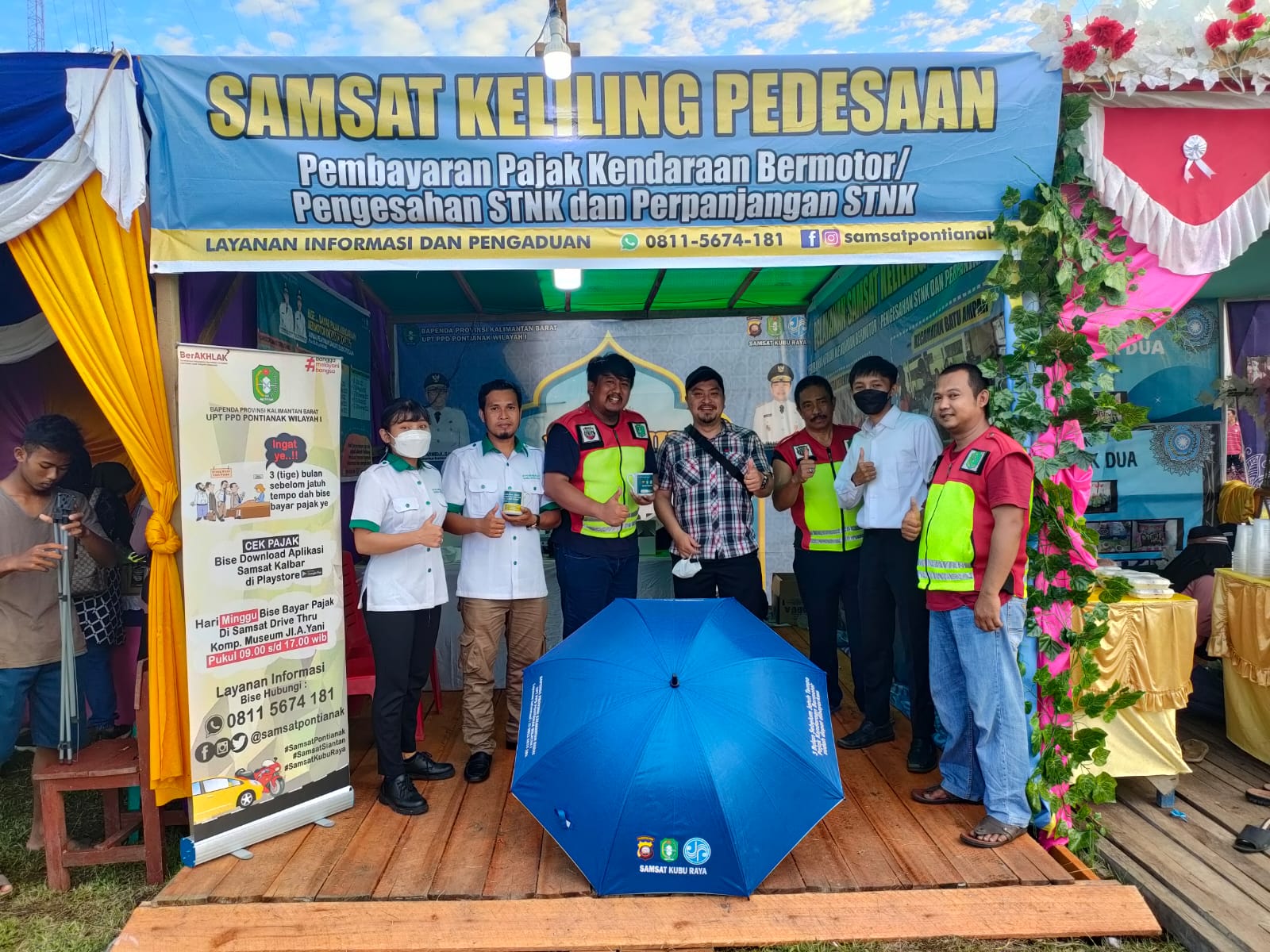 UPT PPD Pontianak Buka Layanan Samsat Keliling, bertepatan dengan event MTQ di Kecamatan Terentang, Kabupaten Kubu Raya. (Foto: Istimewa)