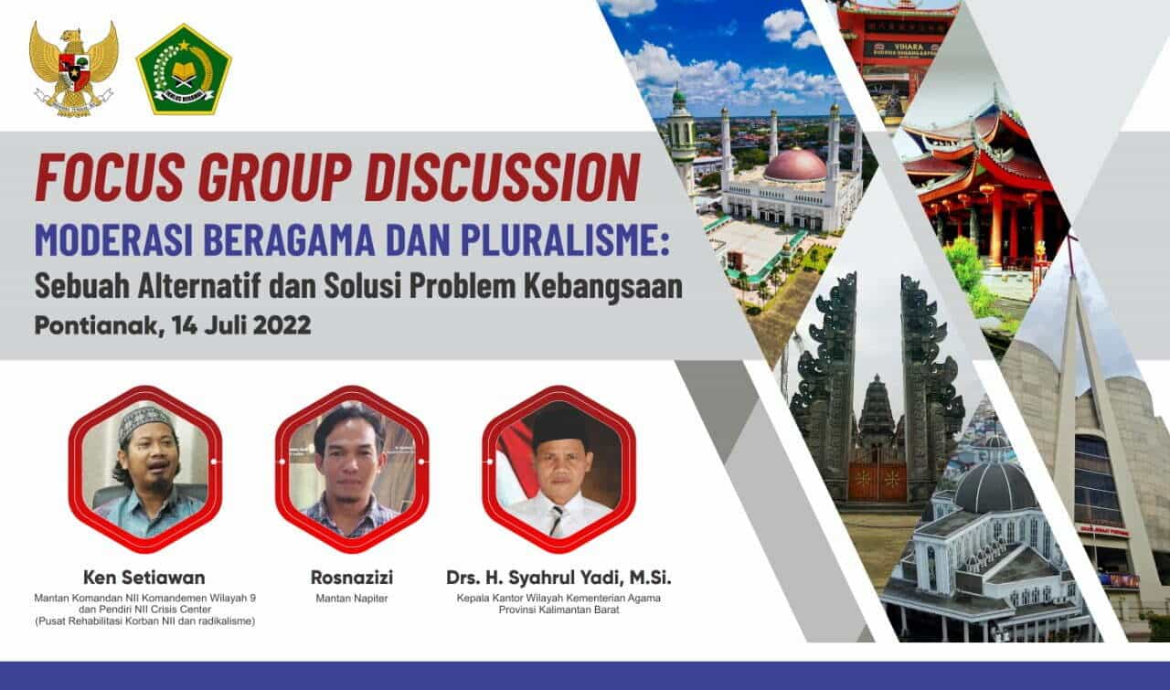 Kegiatan FGD bertajuk "Moderasi Beragama dan Pluralisme" ini dipusatkan di Rumah Adat Melayu Pontianak, Kamis (14/07/2022). (Foto: Istimewa)