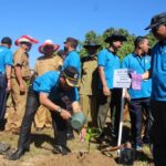 Sekda Kapuas Hulu, Mohd Zaini saat melakukan penanaman pohon secara simbolis sebagai upaya mendukung FOLU NET SINK 2030. (Foto: Istimewa)