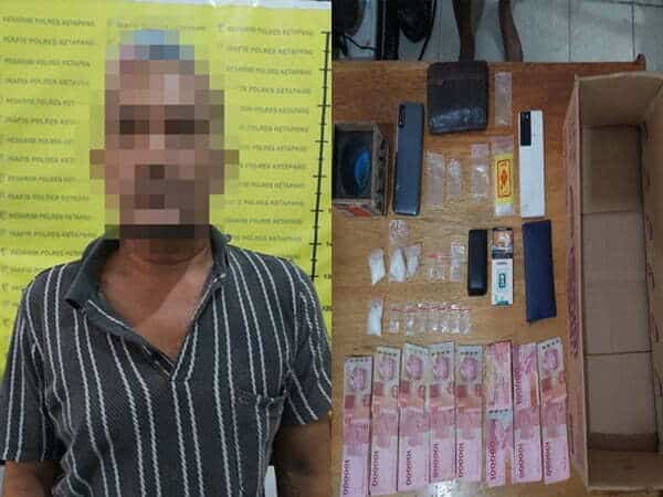 Kolase pelaku dan barang bukti narkoba yang diamankan Polres Ketapang