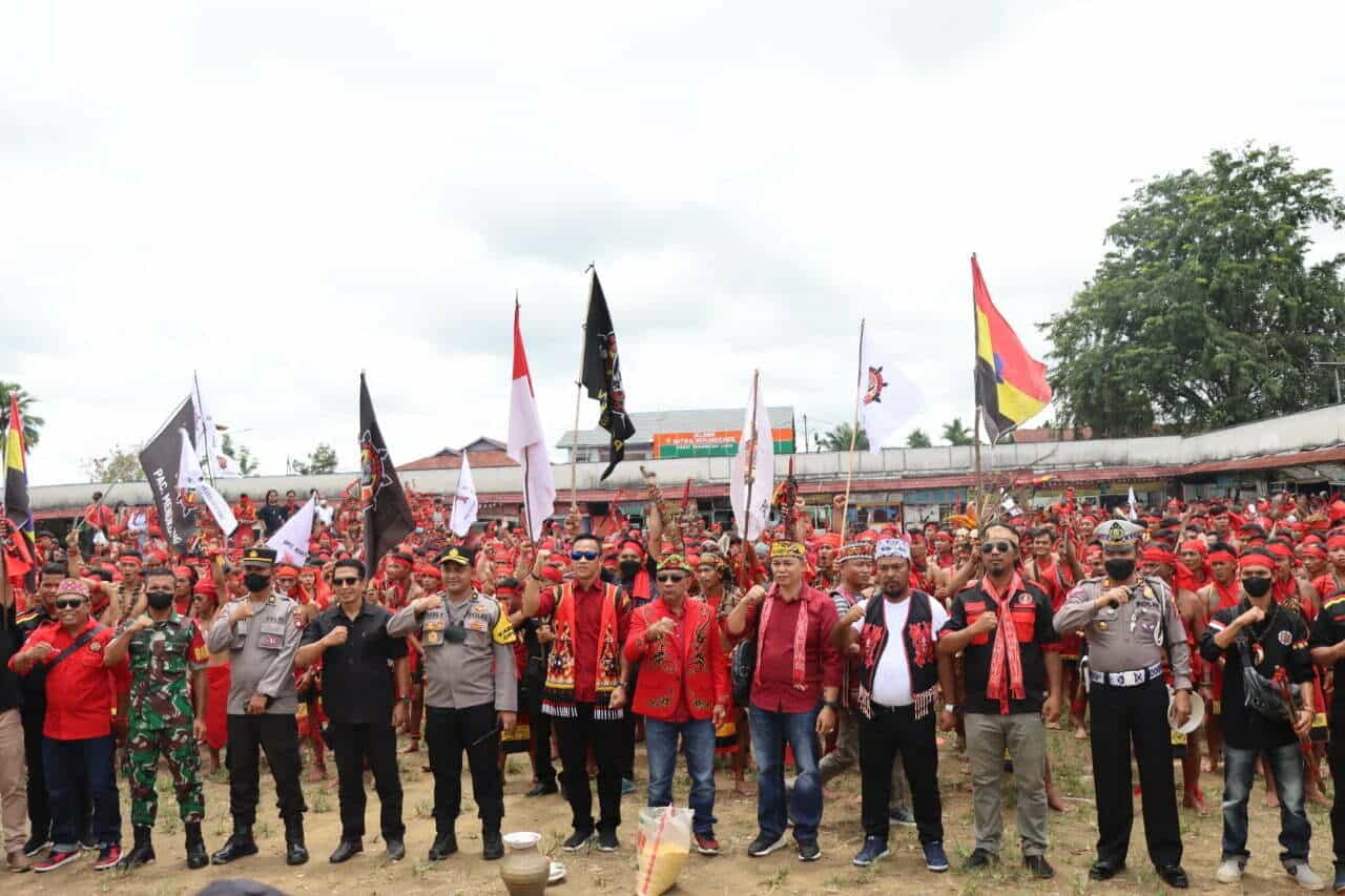 Pekan Gawai Dayak (PGD) ke-14 tahun 2022 Kabupaten Melawi berlangsung sejak tanggal 04-10 September 2022, di Stadion Raden Temenggung Setia Pahlawan Nanga Pinoh. (Foto: BS/KalbarOnline.com)
