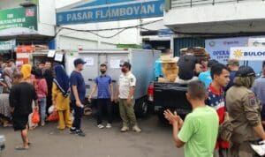 Kegiatan operasi pasar di Pasar Flamboyan Pontianak, Kota Pontianak, Jumat (09/09/2022) pagi. (Foto: Istimewa)