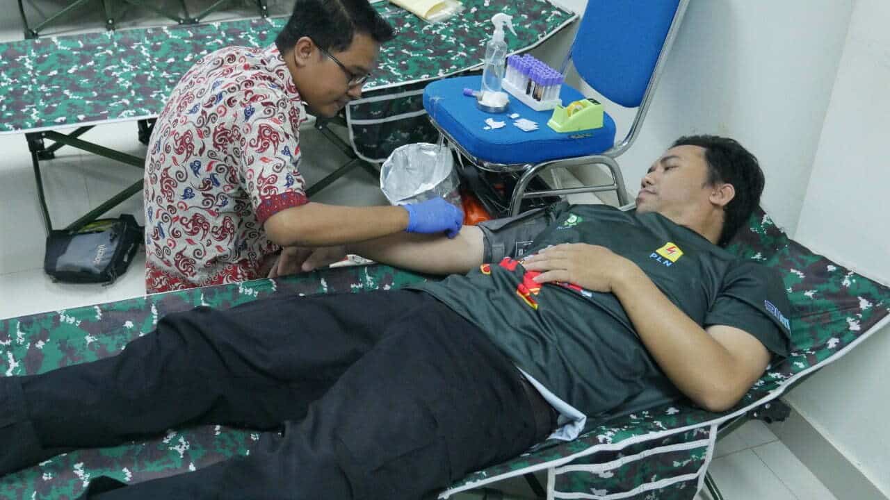 Kegiatan donor darah dalam rangka memperingati hari Palang Merah Indonesia oleh PLN UPK Singkawang bersama PMI. (Foto: Istimewa)