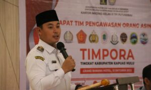 Wakil Bupati Kapuas Hulu, Wahyudi Hidayat membuka Rapat Timpora Tingkat Kabupaten Kapuas Hulu. (Foto: Ishaq)