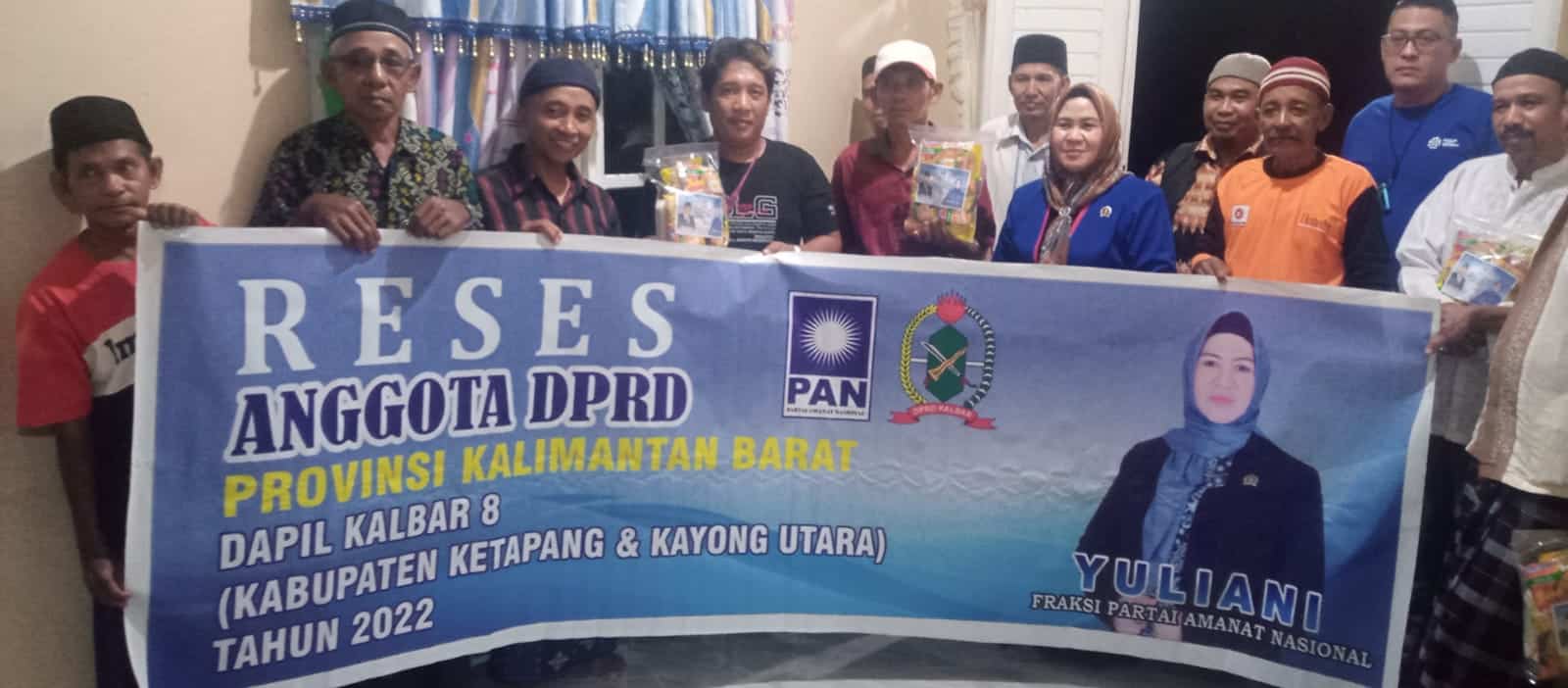 Reses Anggota DPRD Provinsi Kalimantan Barat, Yuliani Aloh di Dusun Stabun, Desa Baru, Kecamatan Benua Kayong, Selasa 11 Oktober 2022 malam. (Foto: Adi LC)