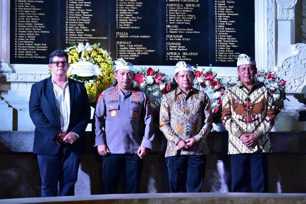 Kepala BNPT RI, Komjen Pol Boy Rafli Amar menghadiri peringatan 20 tahun Tragedi Bom Bali. (Foto: Jauhari)