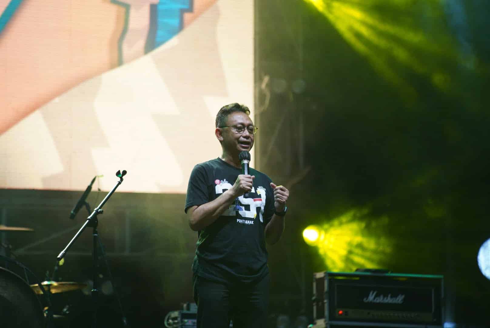 Wali Kota Pontianak, Edi Rusdi Kamtono memberikan kata sambutan pada pembukaan Pontianak Fair 2022 di Rumah Radakng. (Foto: Kominfo/Prokopim For KalbarOnline.com)