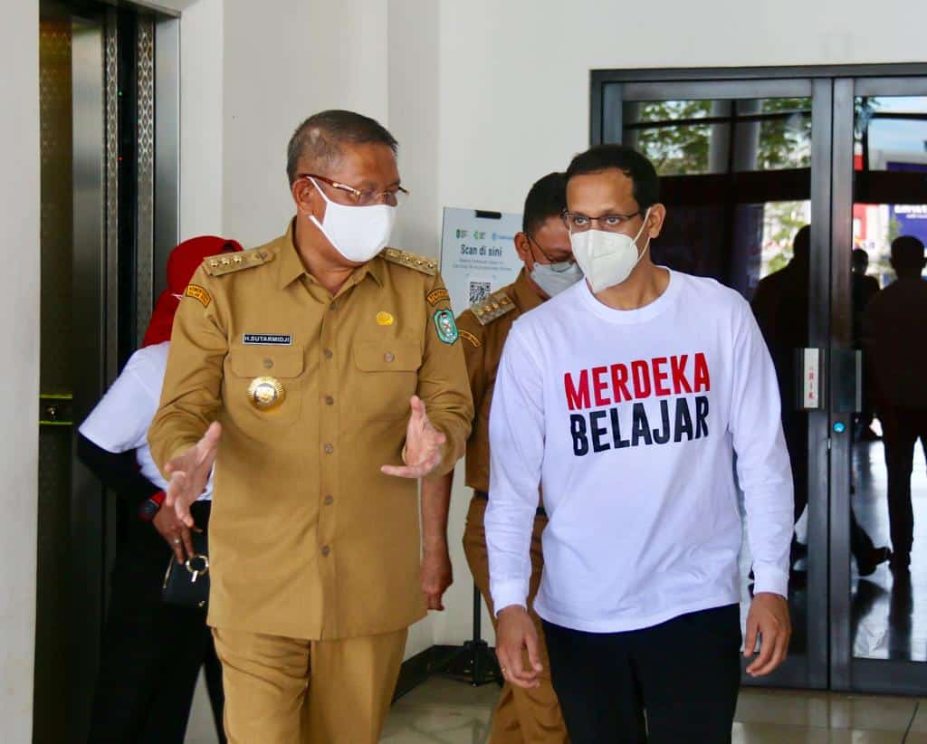 Gubernur Kalimantan Barat, Sutarmidji menerima kunjungan Mendikbudristek RI, Nadiem Makarim. (Foto Disdikbud For KalbarOnline.com)