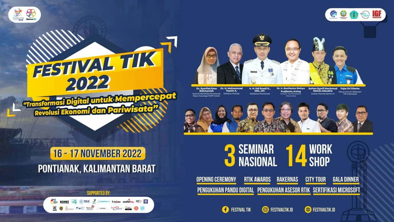 Festival TIK ke-11 ini rencananya akan digelar pada tanggal 16 - 17 November 2022 di Politeknik Negeri Pontianak, Kota Pontianak. (Foto: Istimewa)