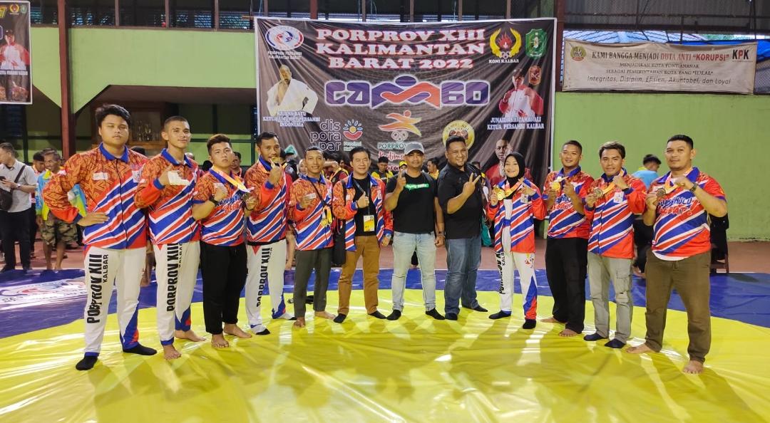 Atlet cabang olahraga Persatuan Sambo Indonesia (Persambi) Kapuas Hulu. (Foto: Ishaq)