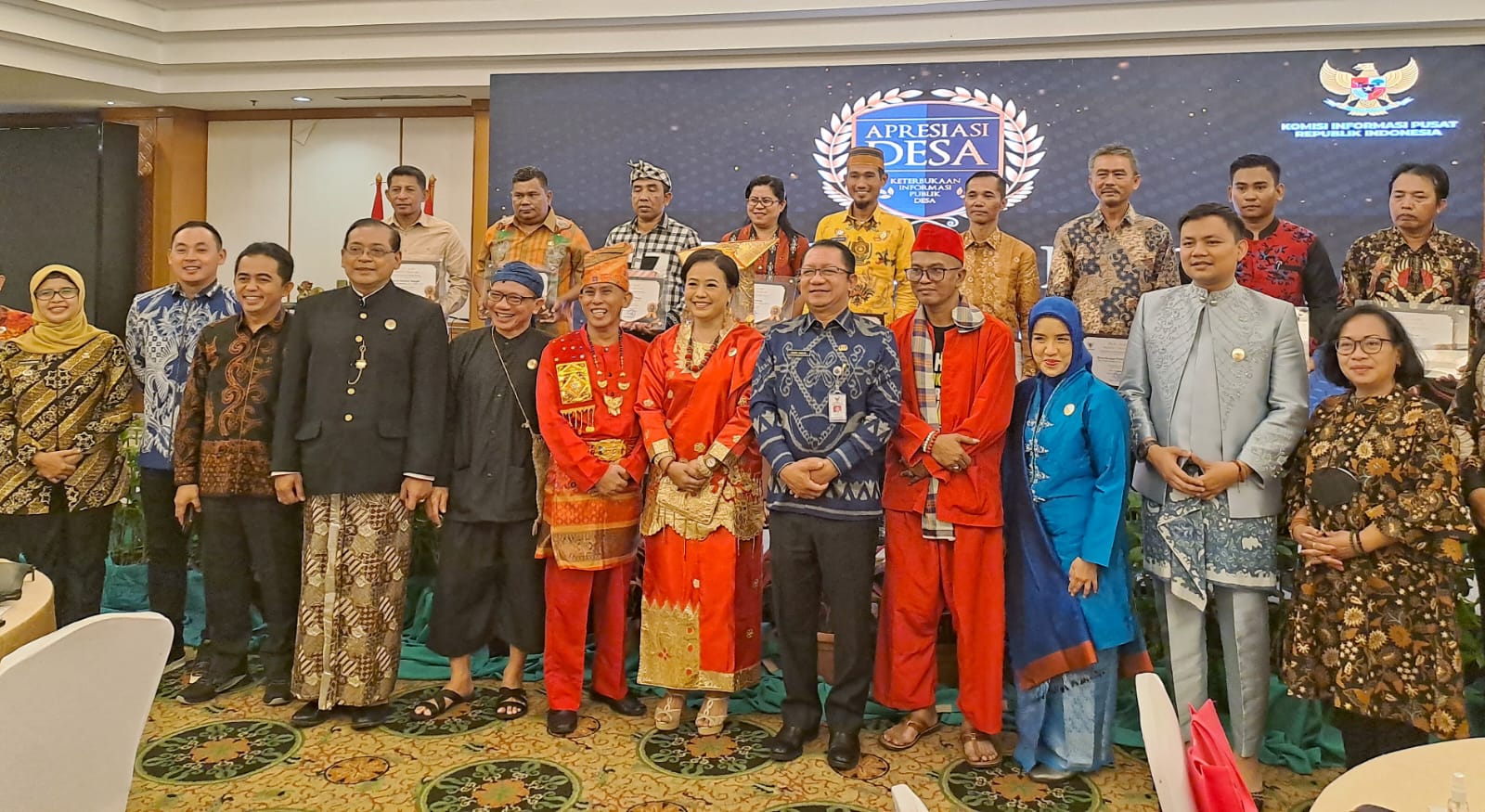 Acara penghargaan Keterbukaan Informasi Publik Desa Tahun 2022 di Grand Sahid Jaya Jakarta, Kamis (08/11/2022). (Foto: Ishaq)