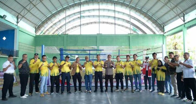 Kejuaraan Tinju Zona Kalimantan Borneo Boxing Championship 2022 resmi dimulai, pada Sabtu (17/12/2022). (Foto: Adi LC)