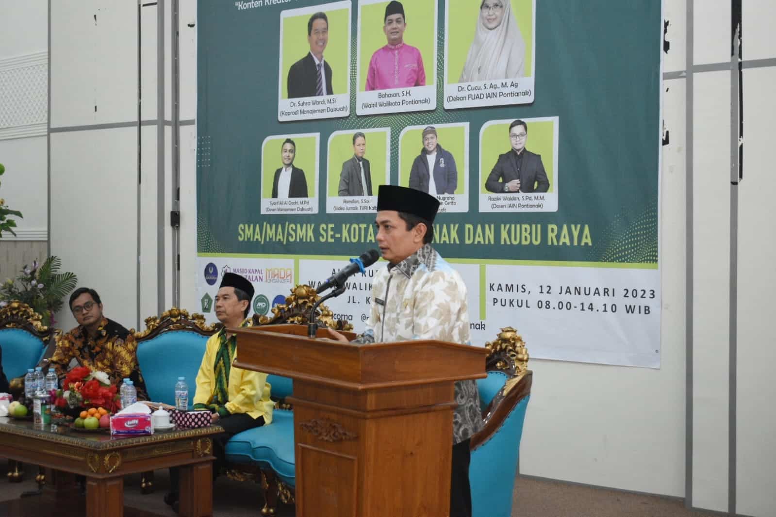 Wakil Wali Kota Pontianak, Bahasan membuka Workshop Dakwah Digital IAIN Pontianak. (Foto: Prokopim For KalbarOnline.com)