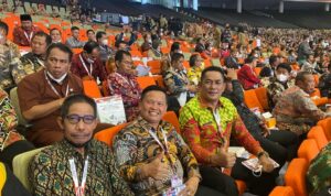 Ketua DPRD Kapuas Hulu, Kuswandi, menghadiri undangan Rakornas Kepala Daerah dan Forkopimda Tahun 2023 di Sentul International Convention Center (SICC) Kabupaten Bogor, Jawa Barat, Selasa (17/01/2023). (Foto: Ishaq)