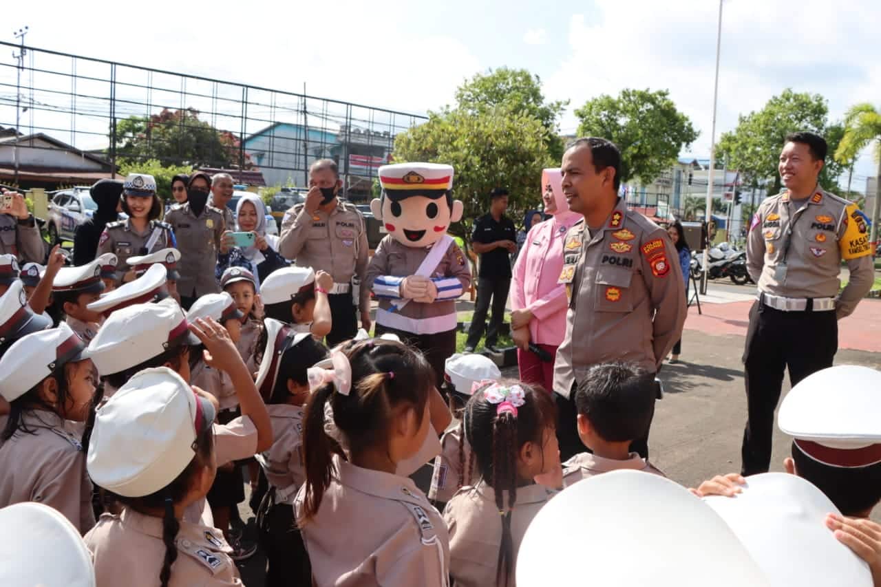 Kegiatan Polisi Sahabat Anak (Polsanak), di Mapolres Ketapang, Jumat (17/02/2023). (Foto: Adi LC)