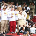 Puluhan ribu masyarakat kalbar tumpah ruah di Alun-Alun Kapuas guna merayakan HUT Partai Gerindra, Minggu (26/02/2023)