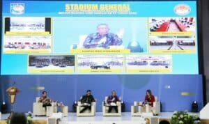 Gubernur Kalimantan Barat, Sutarmidji menjadi narasumber dalam acara stadium general dan Dies Natalis ke-67 IPDN di Jatinangor, Jawa Barat, Rabu (08/03/2023). (Foto: Biro Adpim For KalbarOnline.com)