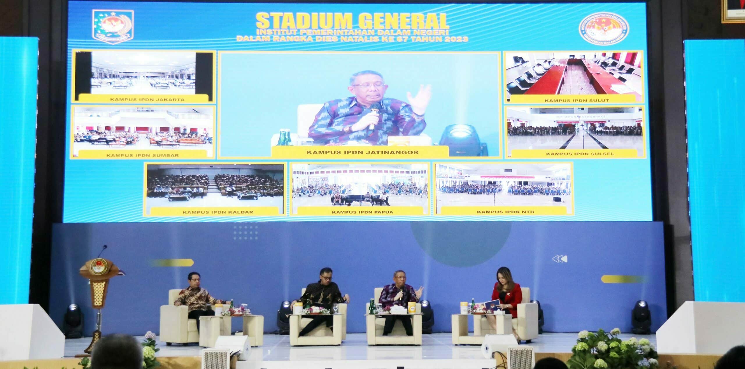 Gubernur Kalimantan Barat, Sutarmidji menjadi narasumber dalam acara stadium general dan Dies Natalis ke-67 IPDN di Jatinangor, Jawa Barat, Rabu (08/03/2023). (Foto: Biro Adpim For KalbarOnline.com)