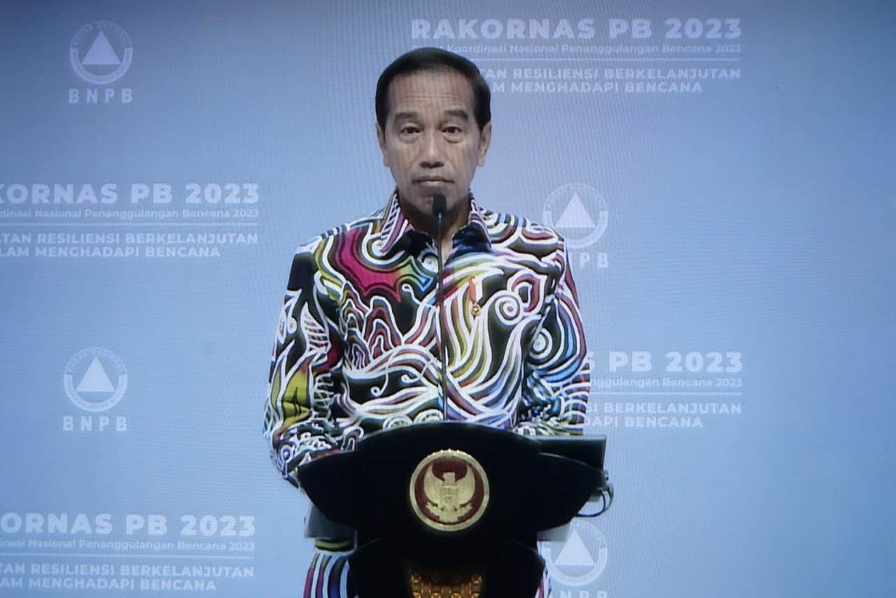 Presiden RI, Joko Widodo membuka Rakornas PB Tahun 2023, Kamis (02/03/2023). (Foto: Prokopim)