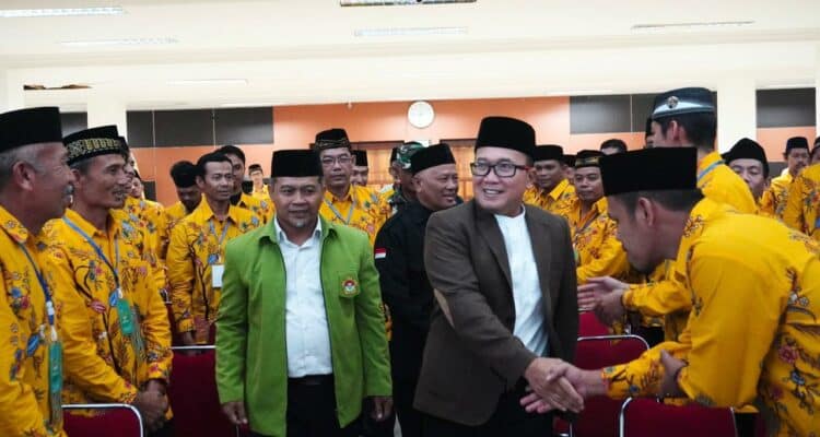 Wakil Bupati Kubu Raya, Sujiwo menghadiri Musyawarah Daerah (Musda) III LDII Kubu Raya di Aula Kantor Bupati Raya, Minggu (05/03/2023). (Foto: Jauhari)