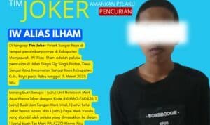 Pelaku pencurian, IW alias Ilham (20 tahun). (Foto: Humas Polres Kubu Raya)