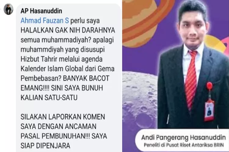 Unggahan oknum Peneliti BRIN, Andi Pangerang Hasanuddin (APH) di Twitter yang kemudian viral dan menuai kecaman. (Foto: JaringNews.co.id)
