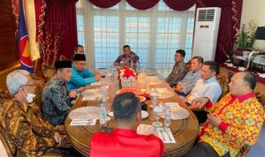Halal bihalal di kediaman resmi Konsulat Malaysia untuk Kalimantan Barat, Sabtu (13/05/2023). (Foto: Jauhari)