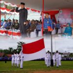 Pelaksanaan upacara Harkitnas ke-115 tahun 2023 di Lapangan Gor Uncak Kapuas, Senin (22/05/2023). (Foto: Ishaq)