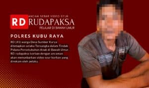 Pelaku merupakan pria berusia 41 tahun berinisial RD, warga Desa Sumber Karya. (Foto: Polres Kubu Raya)