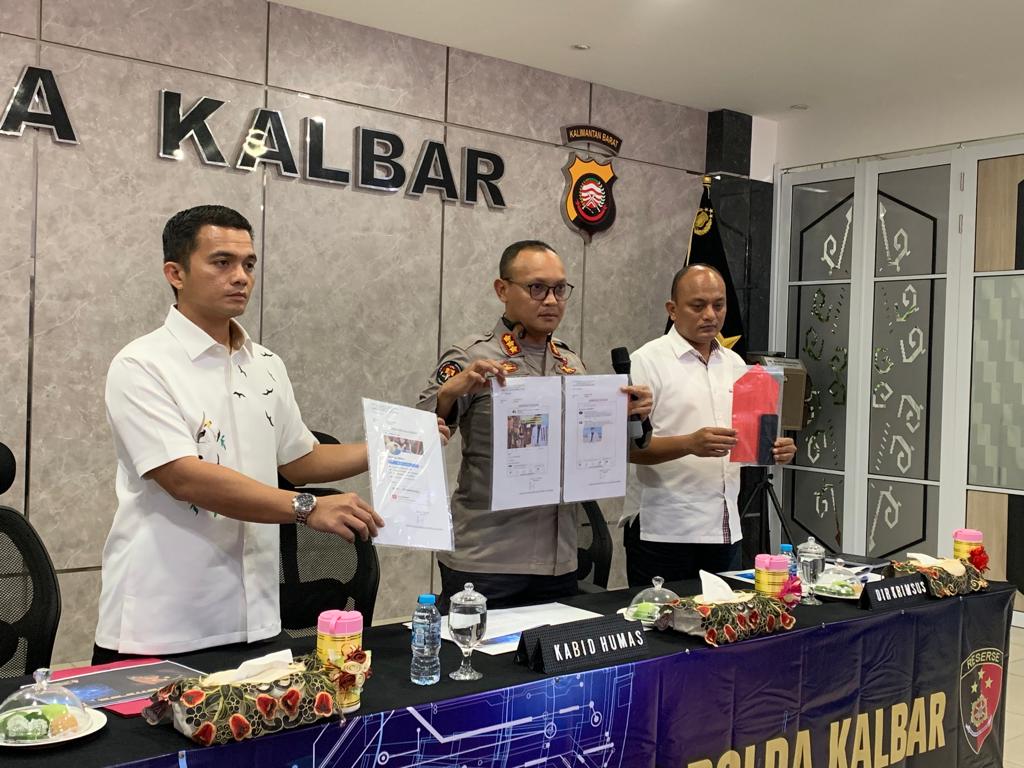 Jumpa pers yang digelar Bidang Humas Polda Kalbar, Rabu (31/05/2023). (Foto: Indri)