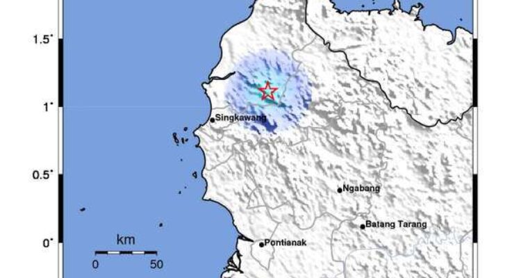Gempa Magnitudo 3,1 Guncang Landak Kalbar 1