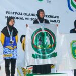 Greisya Adhellia Qorry berhasil meraih medali emas dalam ajang Festival Olahraga Rekreasi Masyarakat Nasional (Fornas) ke-VII di Provinsi Jawa Barat tahun 2023. (Foto: Adi LC)