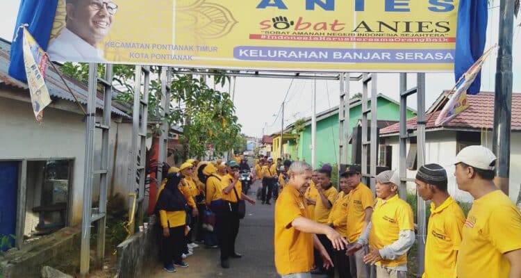 "Kampung Sobat Anies" di Gang Haji Abdullah, Kelurahan Banjar Serasan, Kecamatan Pontianak Timur. (Foto: FikA)