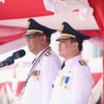 Gubernur Kalbar Sutarmidji dan Wakil Gubernur Kalbar Ria Norsan saat memimpin Upacara Peringatan Hari Kemerdekaan Republik Indonesia ke-78
