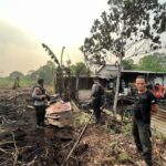 Dapur rumah milik warga Kubu Raya hangus terbakar, pada Minggu (03/99/2023) pukul 12.00 WIB. (Foto: Polres Kubu Raya)