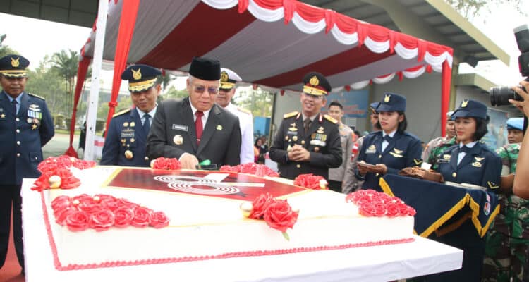 Peringatan HUT TNI ke-78 tahun 2023 di Apron Landasan Udara (Lanud) Supadio, Kabupaten Kubu Raya, Kamis (05/10/2023). (Foto: Biro Adpim For KalbarOnline.com)