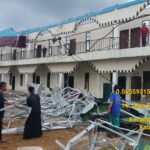 Bangunan Madrasah Madinatul Qur'an rusak berat akibat angin puting beliung. (Foto: BPBD Kalbar)